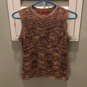 Missoni for Target sleeveless metallic shirt